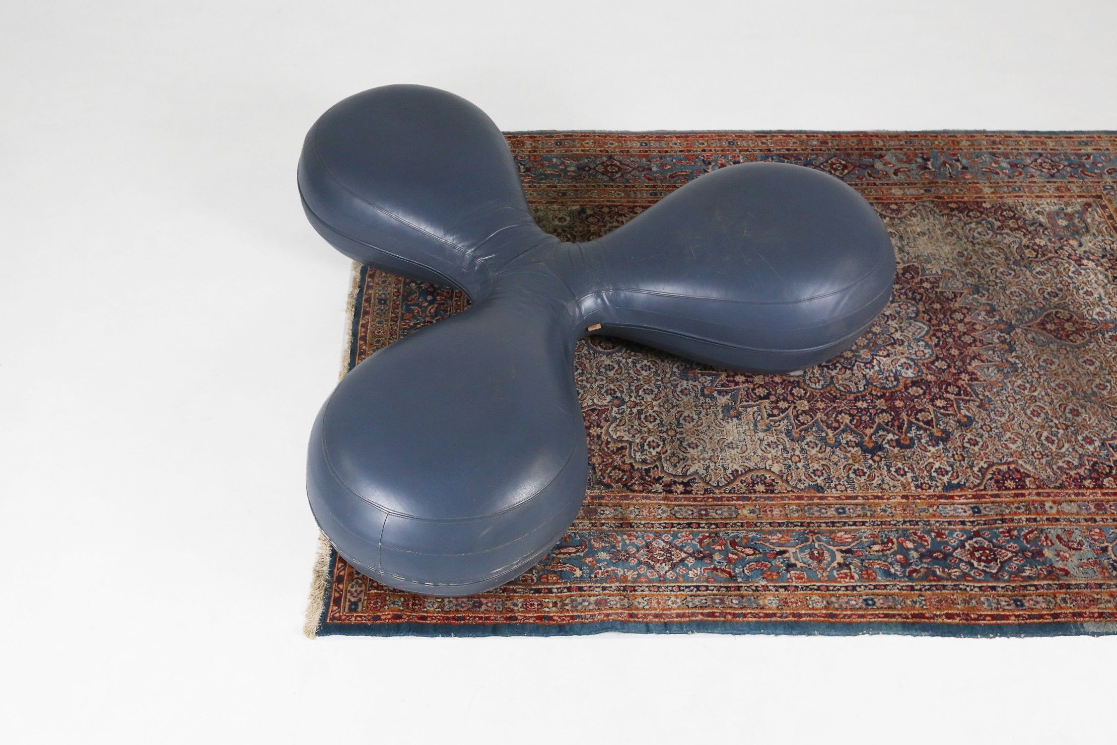 Leather Pouf by Lowie Vermeersch for Durlet, Belgium 1999thumbnail